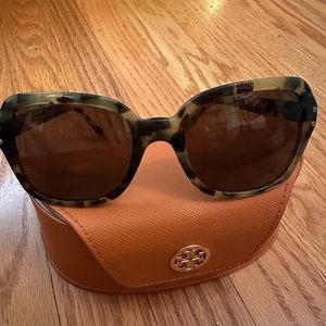 Tori Burch sunglasses with case.